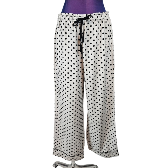 Sold Victoria's Secret Gray & Black Polka Dot Flannel Pajama Set Siz Small Women - Picture 4 of 11